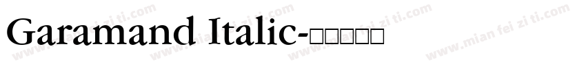Garamand Italic字体转换